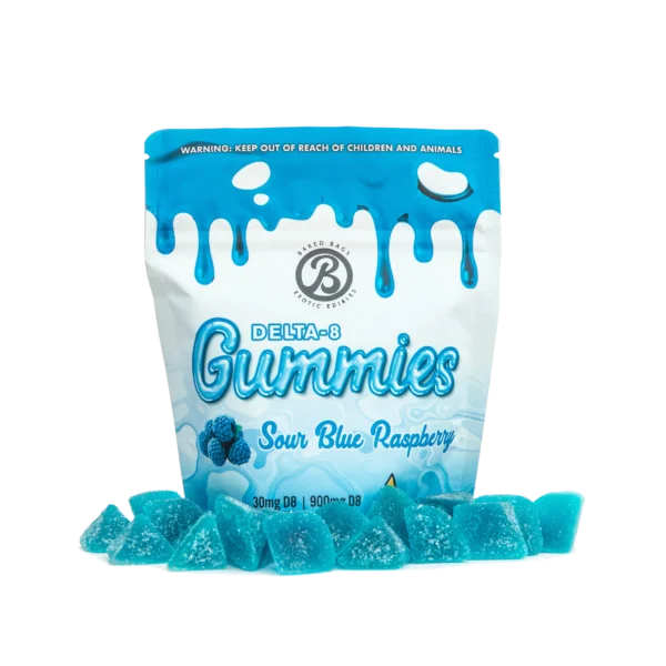 BAKED BAGS GUMMIES - SOUR BLUE RASPBERRY